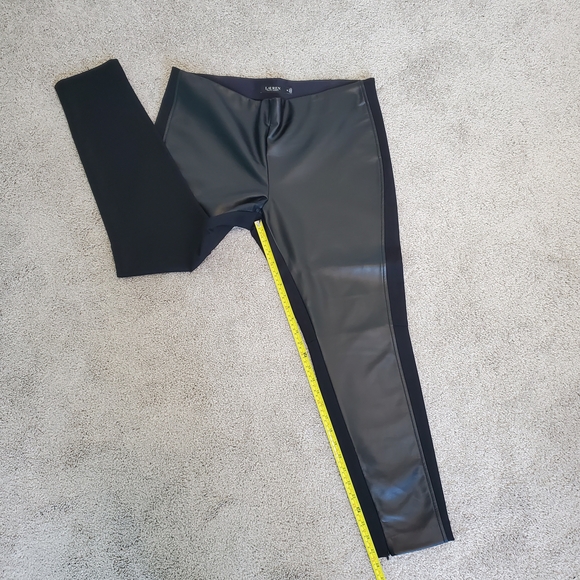 Lauren Ralph Lauren Black Faux Leather Leggings - Picture 7 of 9
